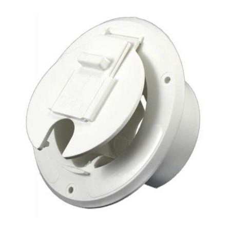 Jr Products ROUND CABLE HATCH, 30 AMP, WHITE S-23-10-A